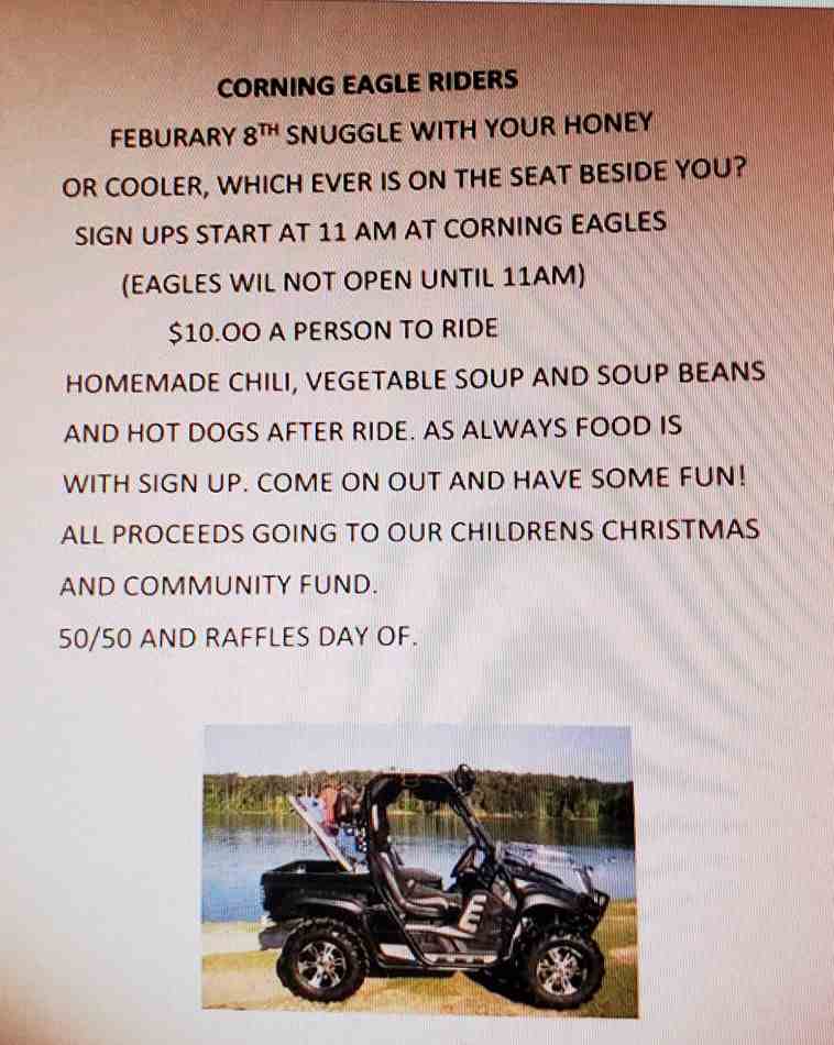 Corning Eagle Riders Side X Side February 08, 2020 Flier